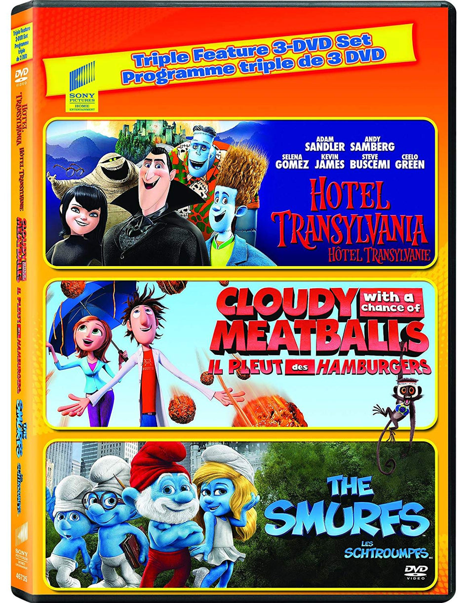 Cloudy with a Chance of Meatballs / Hotel Transylvania / The Smurfs - [DVD]