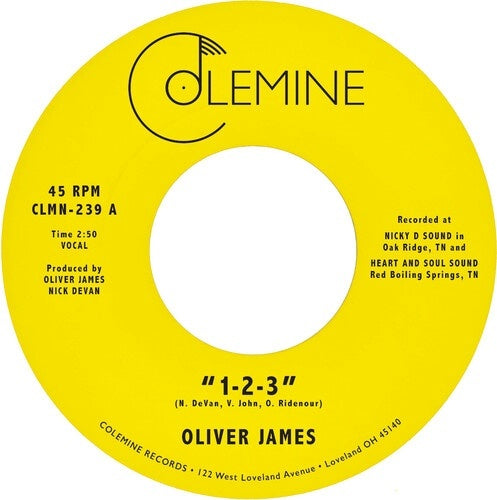 Oliver James - 1-2-3 / Nothing Is Forever - [Vinyl]