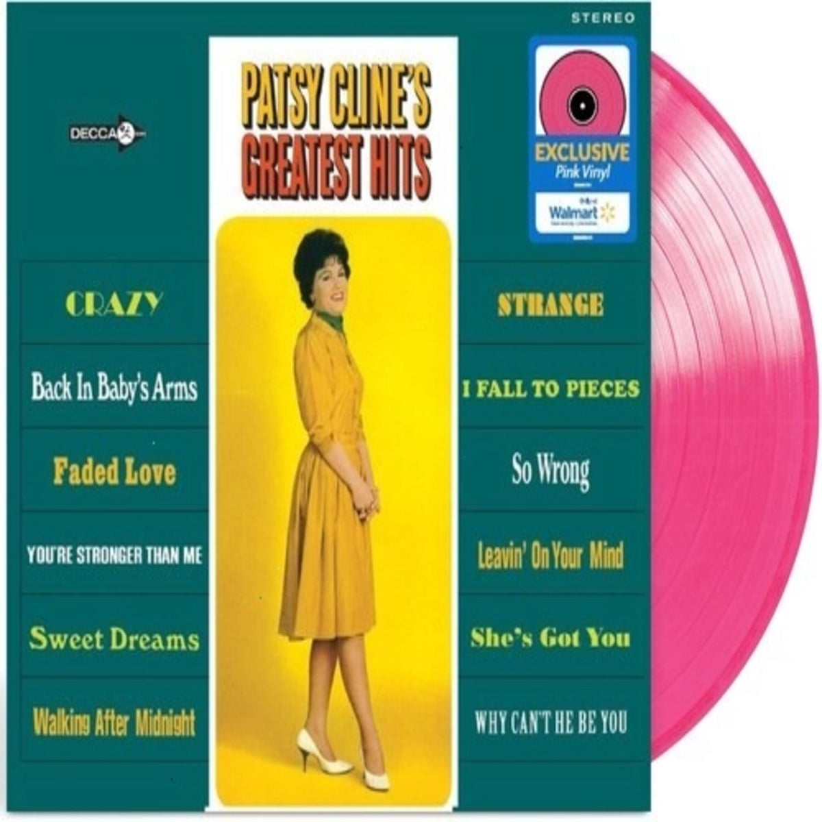Patsy Cline - 12 Greatest Hits (Indie Exclusive) [Pink LP] - (Limited Edition, Colored Vinyl, Pink) - [Vinyl]