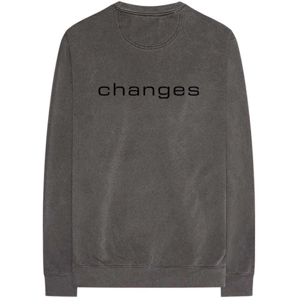 Tupac Unisex Long Sleeve T-Shirt: Changes Side Photo (Charcoal Grey) (Back Print)