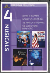 4 Musicals: Absolute Beginners / Without You I'm Nothing / The Phantom Of The Opera / The Saddest Music In The World - [DVD]