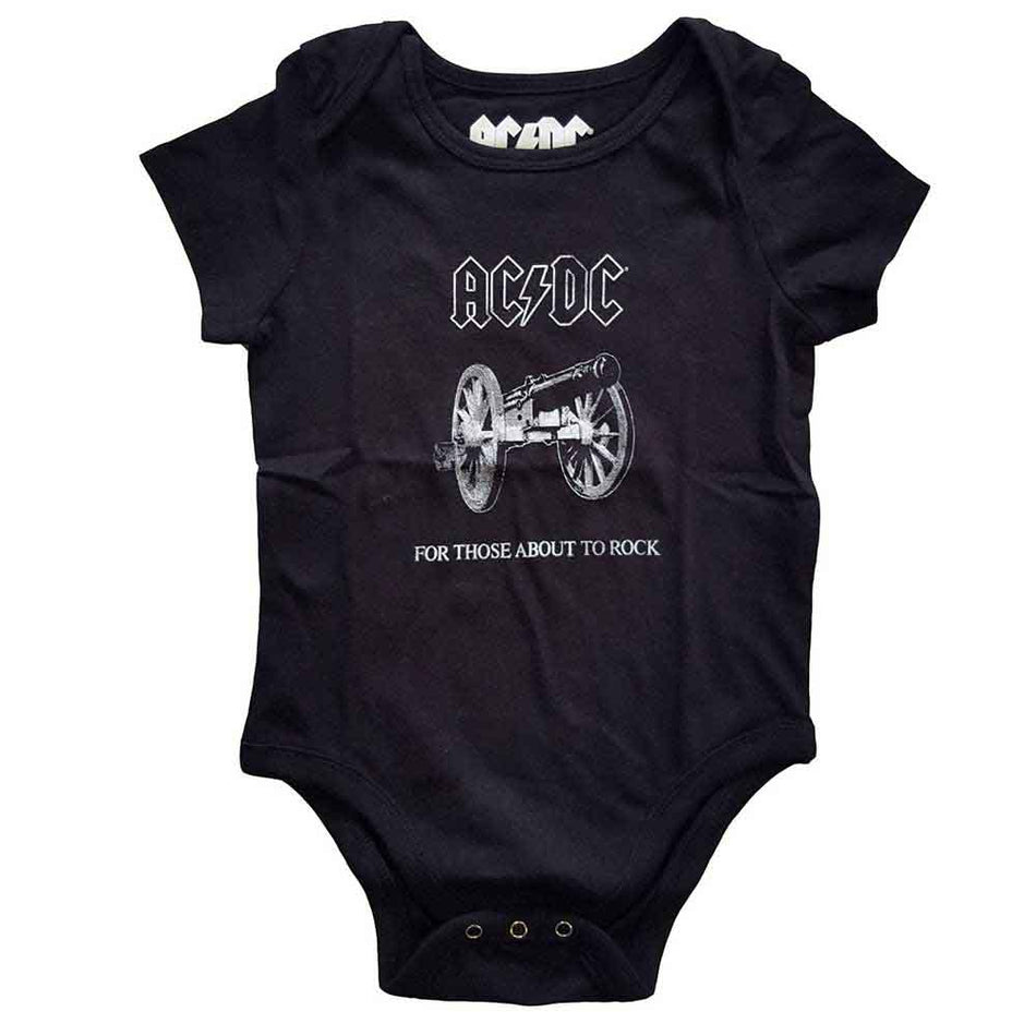 AC/DC Kids Baby Grow: About to Rock (Black)