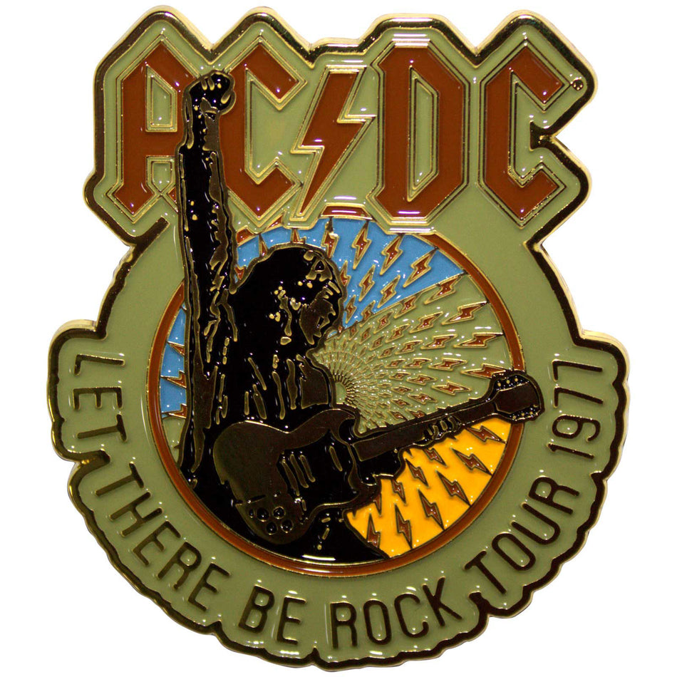 AC/DC Pin Badge: Let There Be Rock Tour '77