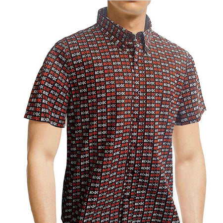 AC/DC Unisex Casual Shirt: Logo (Black) (All Over Print)