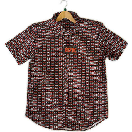 AC/DC Unisex Casual Shirt: Logo (Black) (All Over Print)