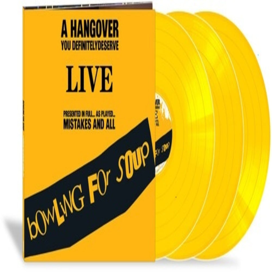 Bowling for Soup - A Hangover You Definitely Deserve (Live) - (Colored Vinyl, Yellow, Photo / Photo Card, Poster) - [Vinyl]