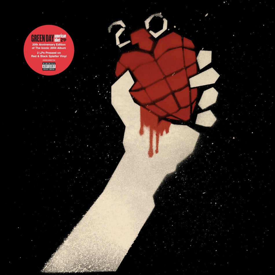 Green Day - American Idiot (20th Anniversary Red & Black Splatter 2LP) - (Colored Vinyl, Red, Black, Anniversary Edition, Splatter) - [Vinyl]