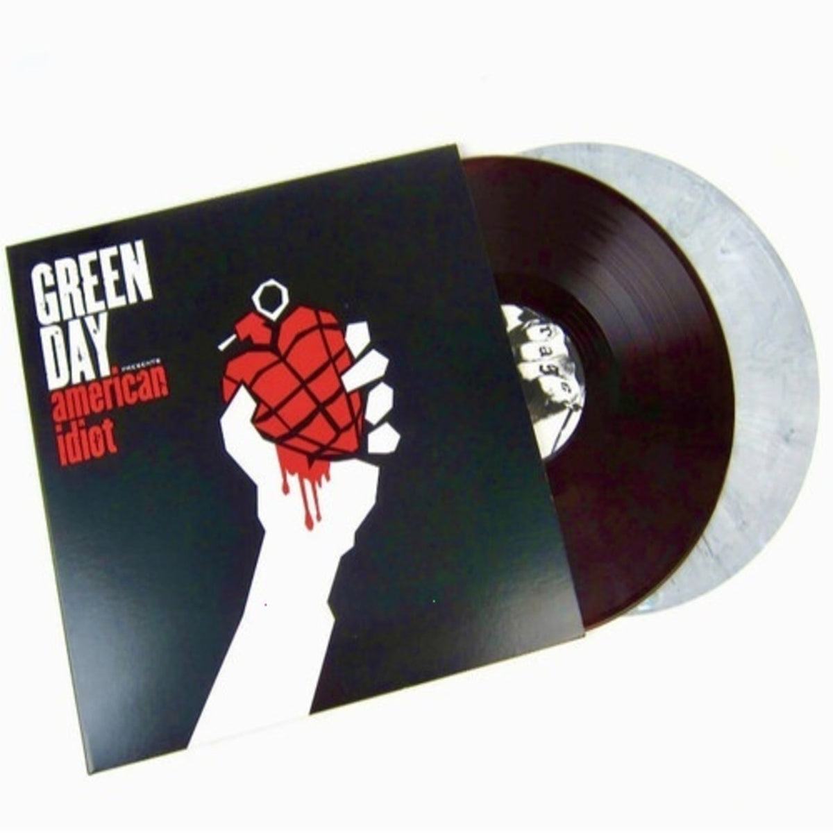 Green Day - American Idiot - Limited Colored with LP1 pressed on Red with Black swirl & LP2 pressed on White with Black swirl [Import] - [Vinyl]