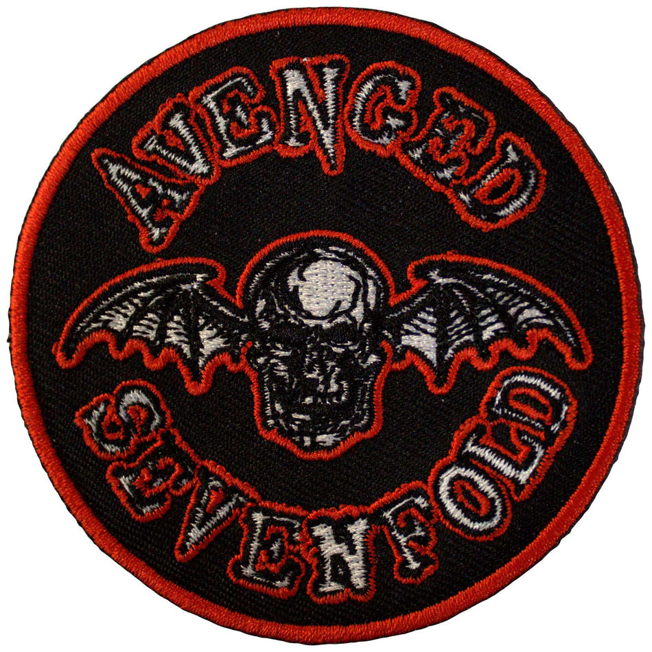 Avenged Sevenfold Standard Patch: Deathbat Orange Border