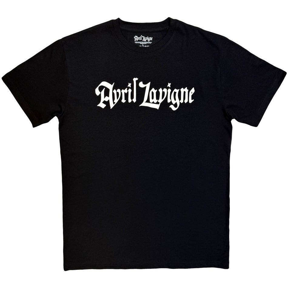 Avril Lavigne Unisex T-Shirt: Logo Mono (Black)