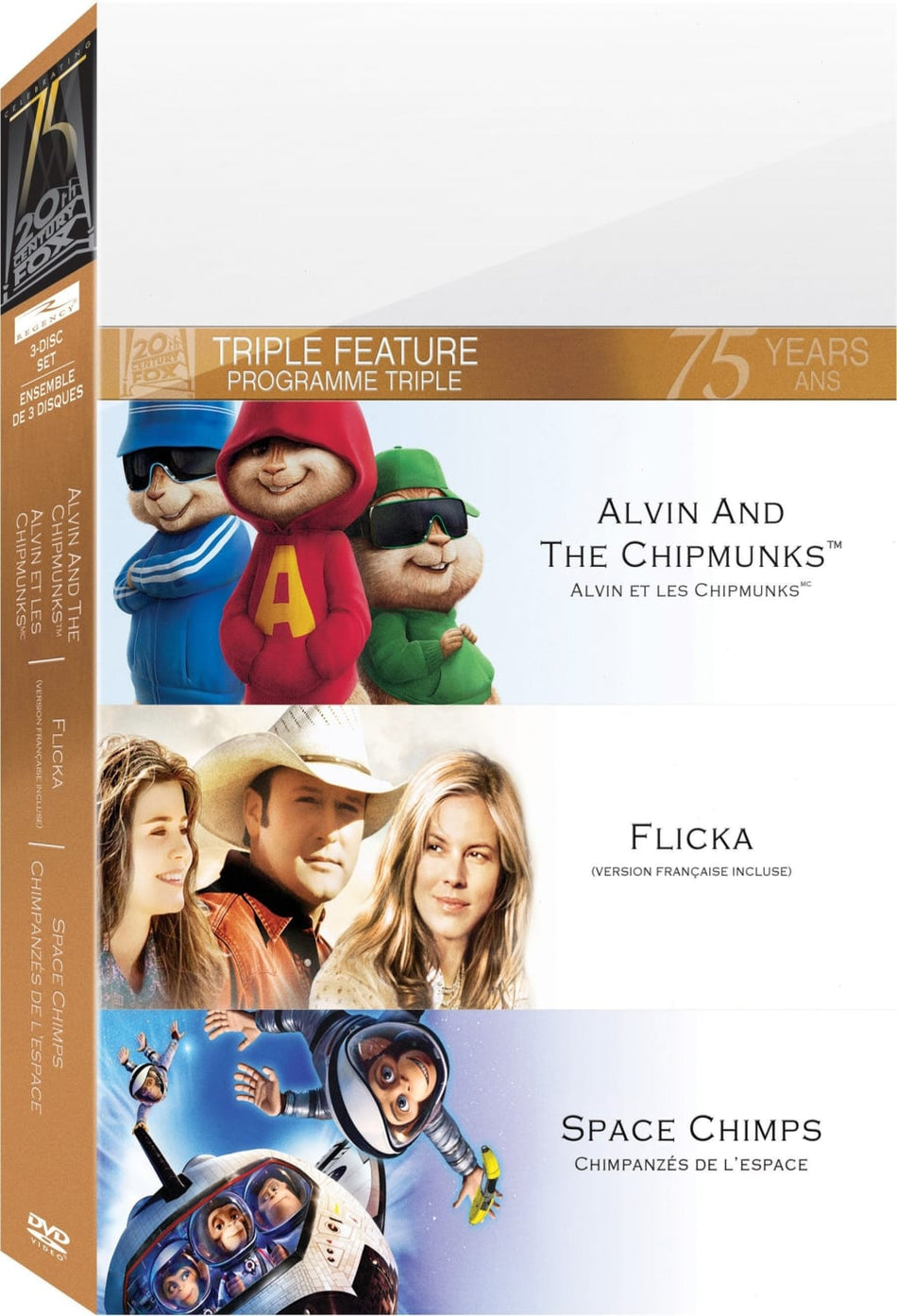 Alvin and the Chipmunks / Flicka / Space Chimps [Triple Feature] - [DVD]