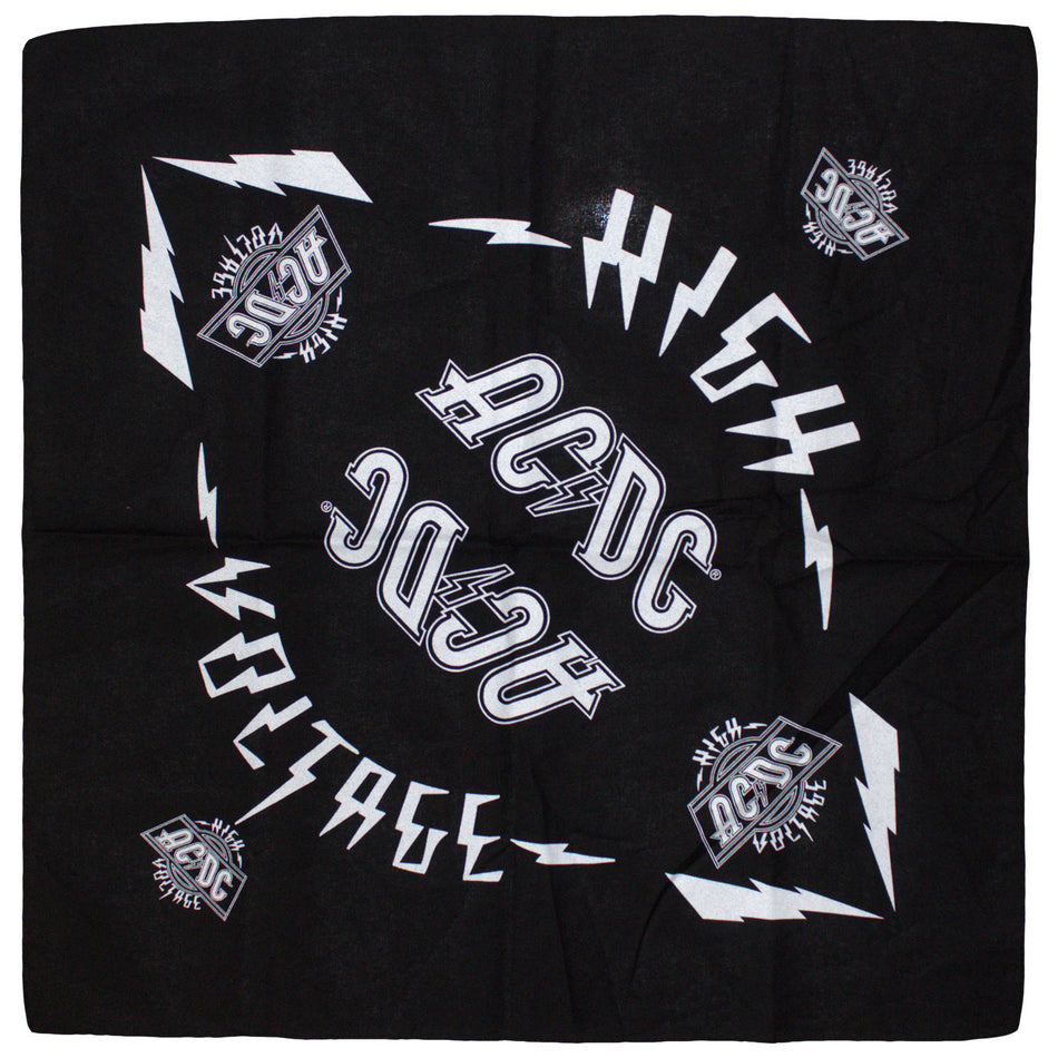 AC/DC Unisex Bandana: High Voltage (Black)
