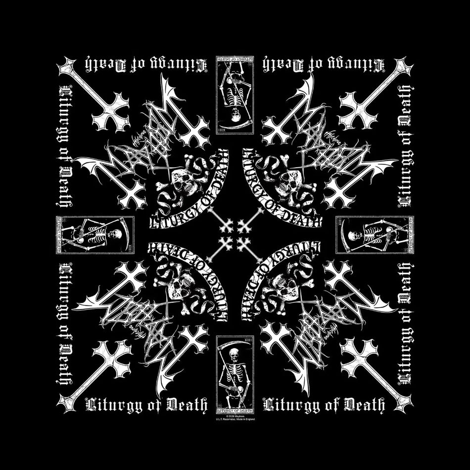 Mayhem Unisex Bandana: Skull Omega (Black)