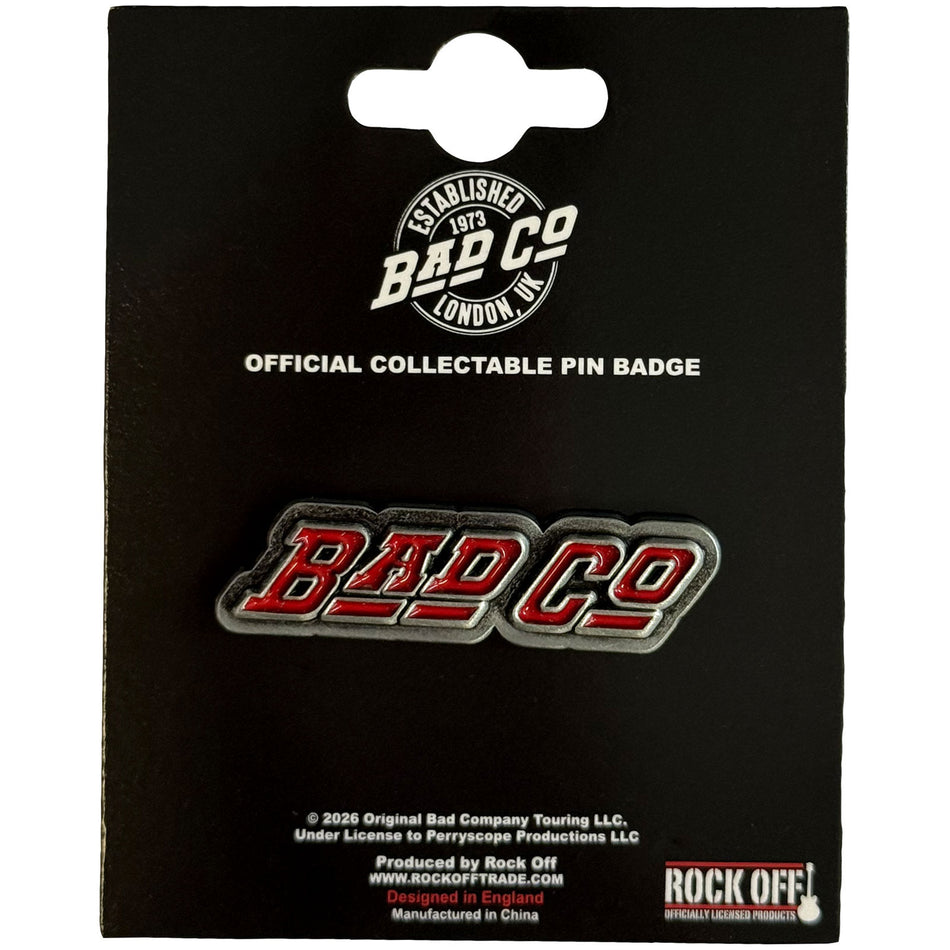 Bad Company Pin Badge: Slant Logo