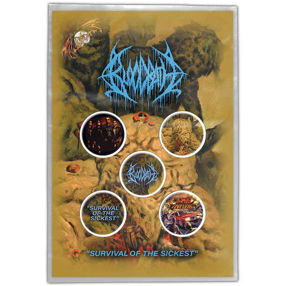 Bloodbath Button Badge Pack: Survival Of The Sickest