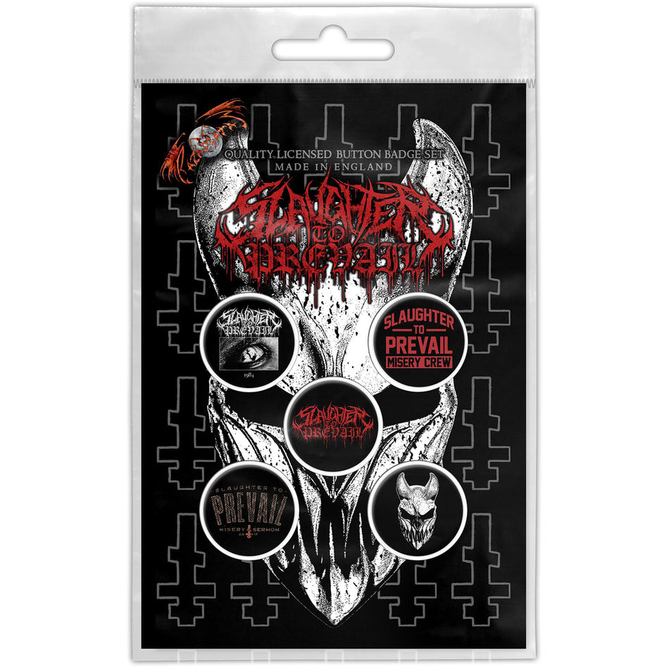 Slaughter To Prevail Button Badge Pack: Logo