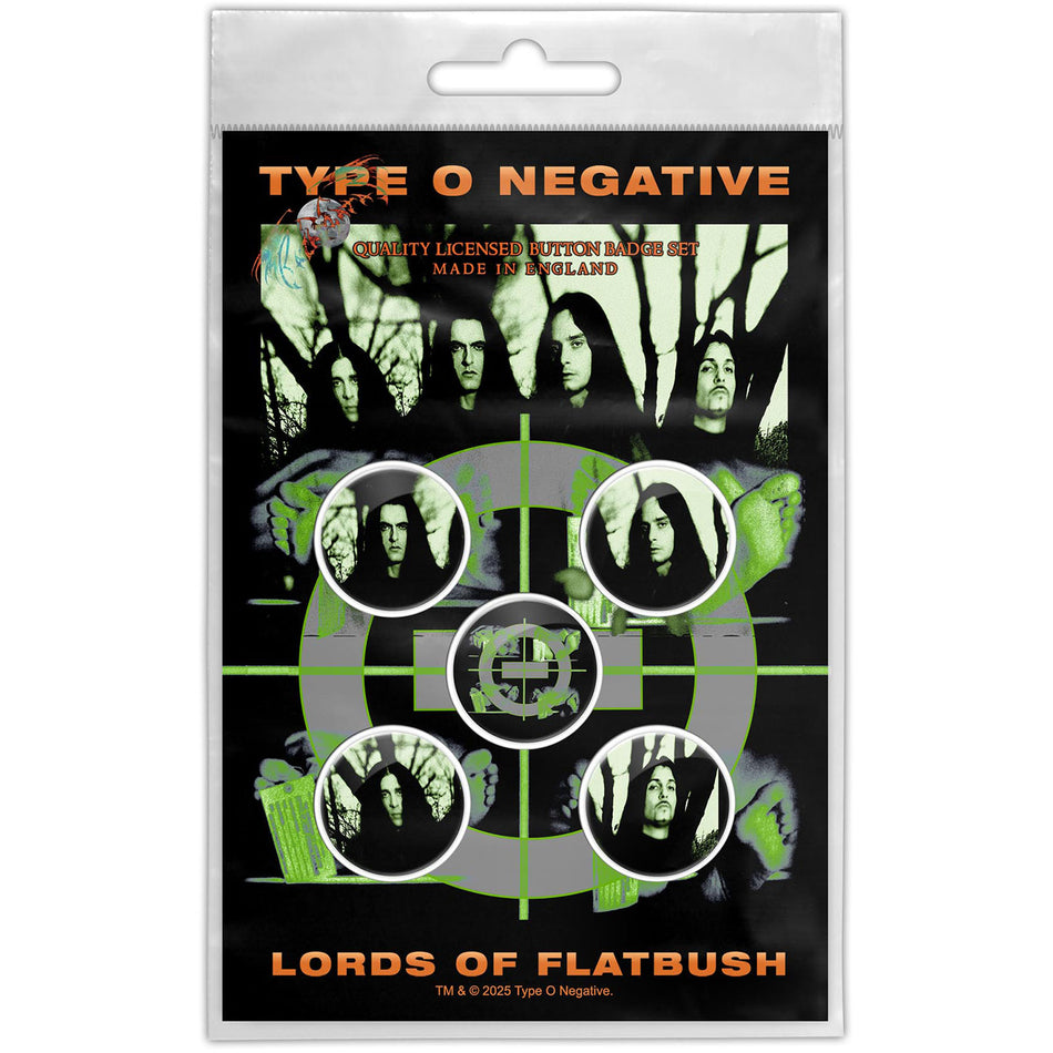 Type O Negative Button Badge Pack: Lords Of Flatbush