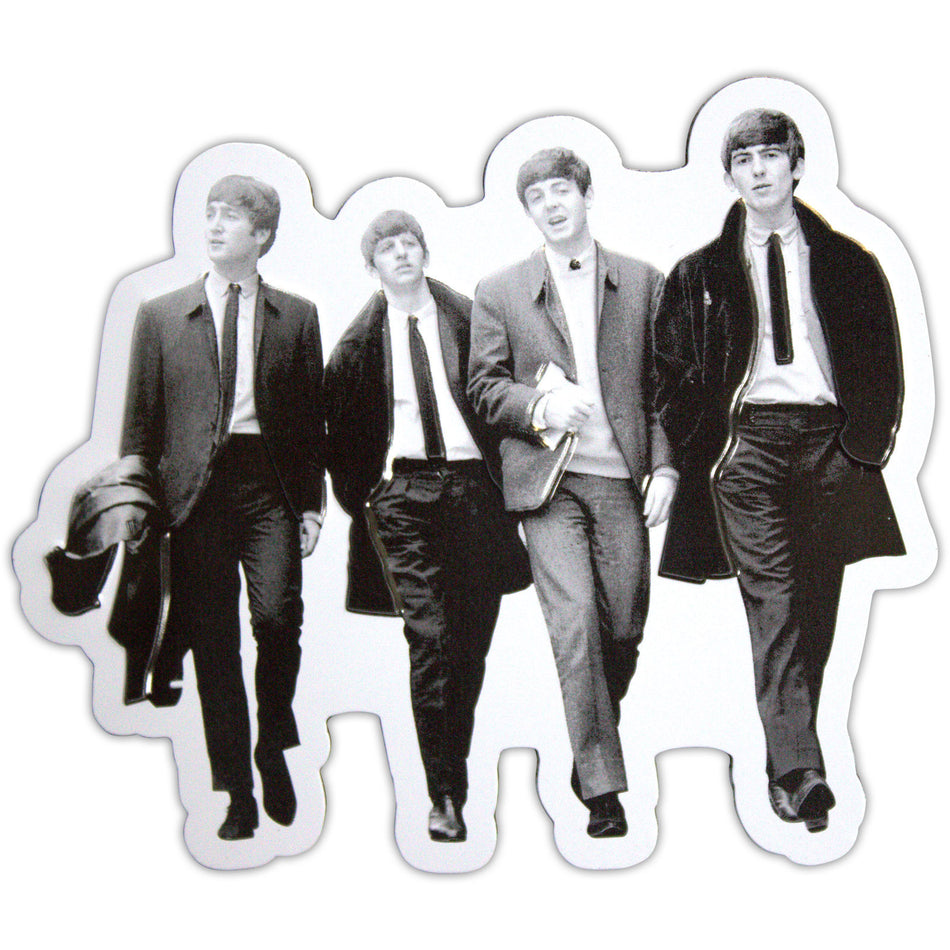 The Beatles Fridge Magnet: Walking In London Embossed