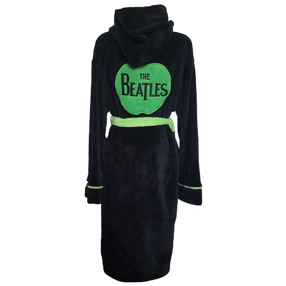 The Beatles Unisex Bathrobe: Apple (Black) (Back Print)