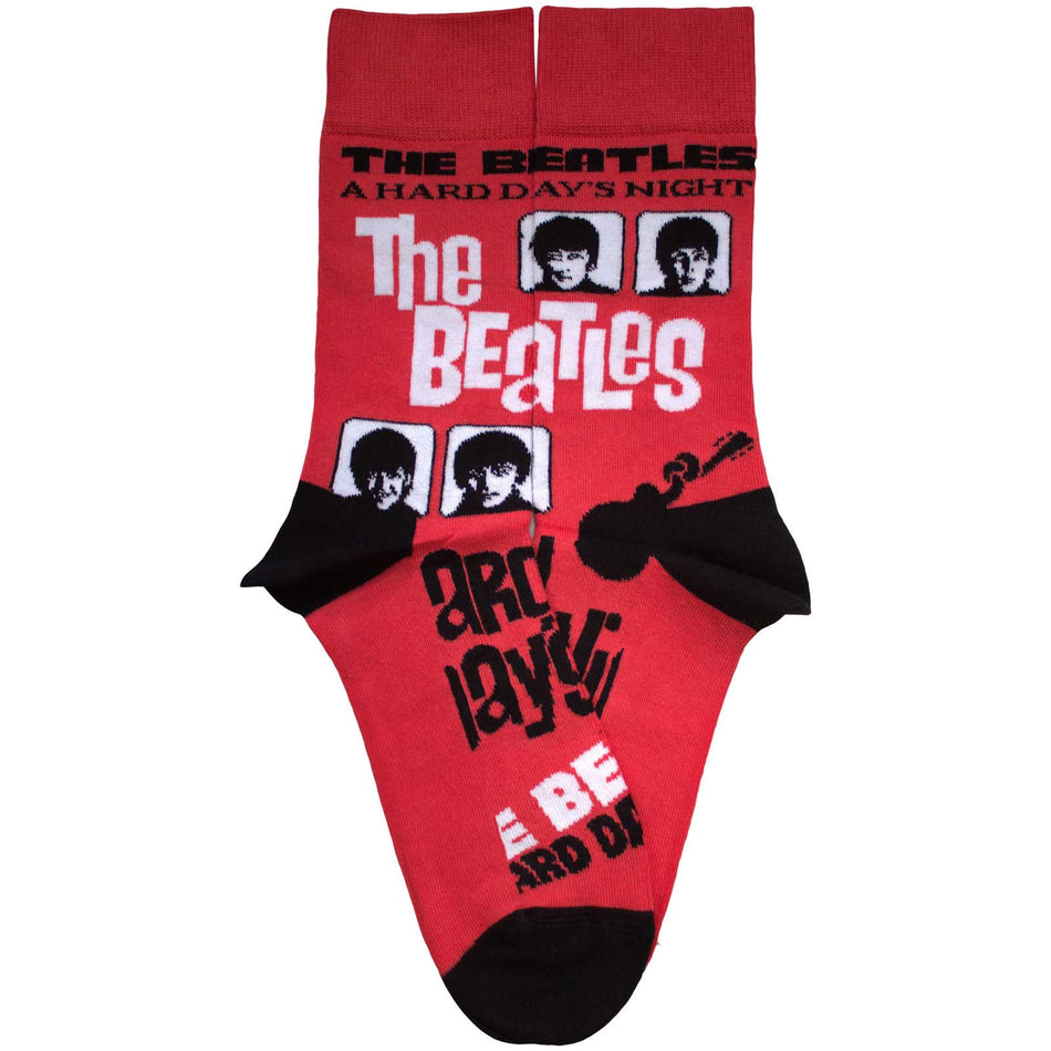 The Beatles Unisex Ankle Socks: A Hard Day's Night (Red)