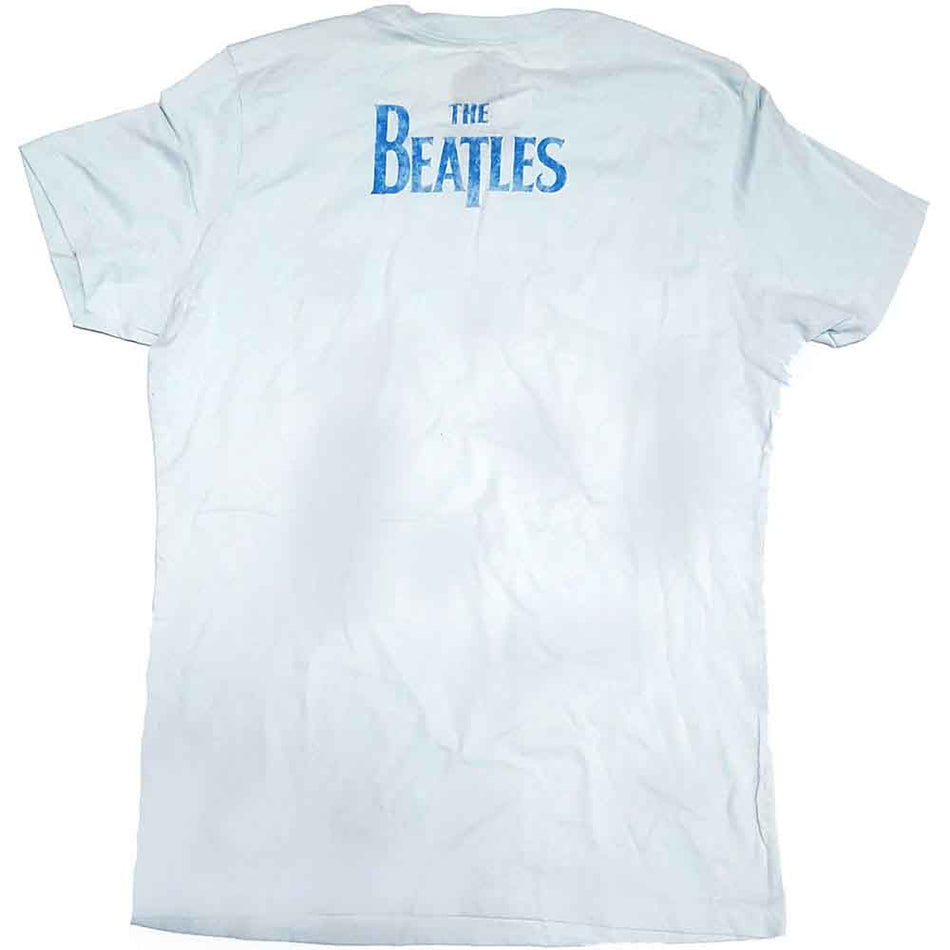 The Beatles Ladies T-Shirt: Vintage Ob La Di (Pale Blue) (Back Print)