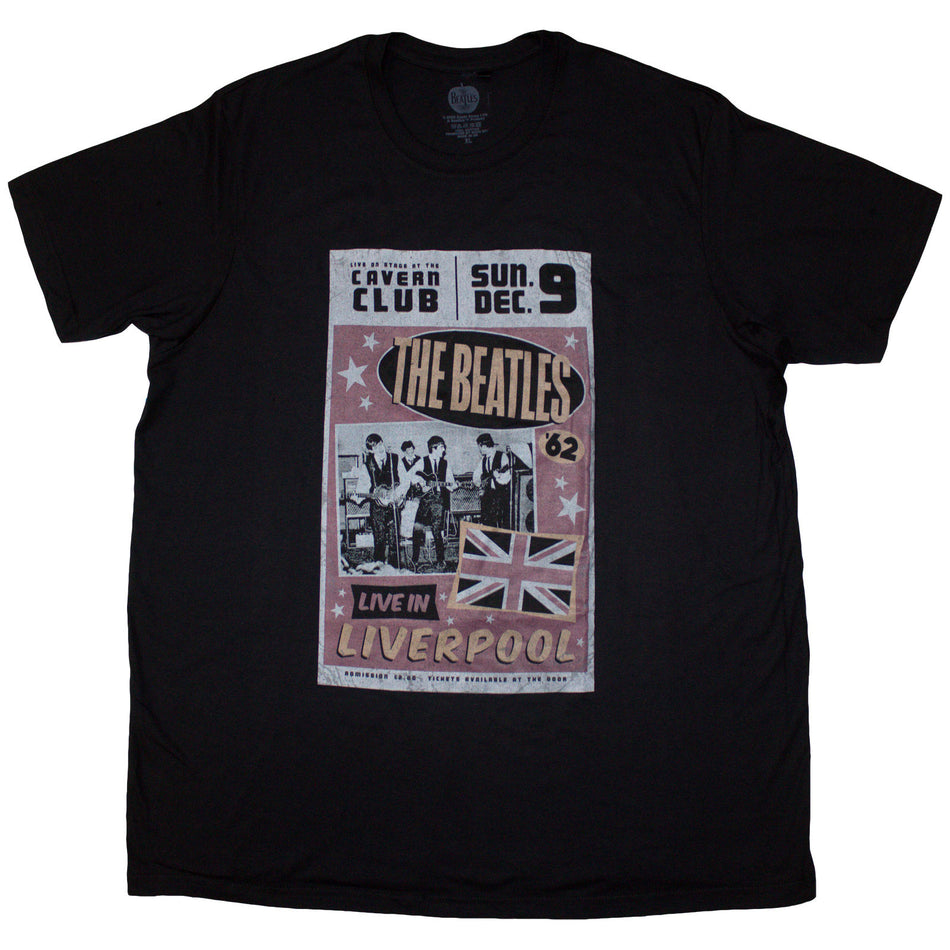 The Beatles Ladies T-Shirt: Live in Liverpool (Black)