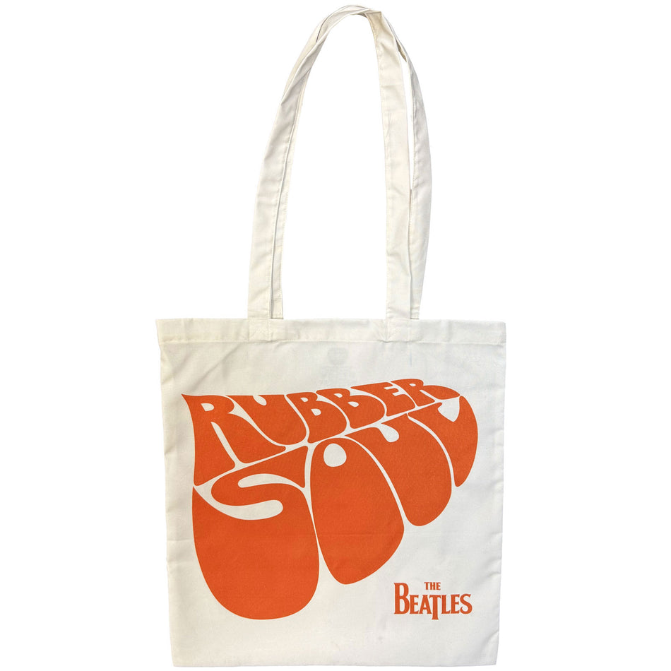 The Beatles Cotton Tote Bag: Rubber Soul (Black) (Back Print)