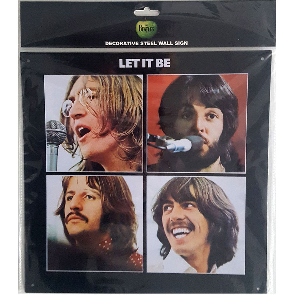 The Beatles Steel Wall Sign: Let It Be Album Cover