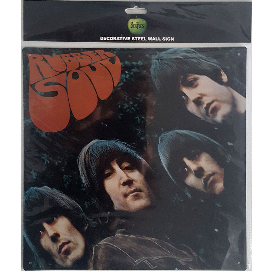 The Beatles Steel Wall Sign: Rubber Soul Album Cover