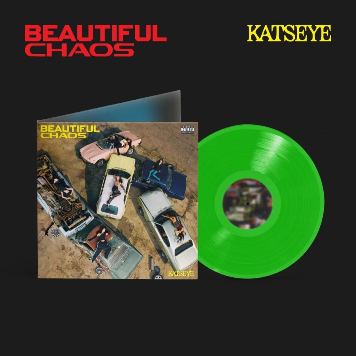 Katseye - Beautiful Chaos [Explicit Content] - (Parental Advisory Explicit Lyrics, Extended Play, Colored Vinyl, Green) - [Vinyl]
