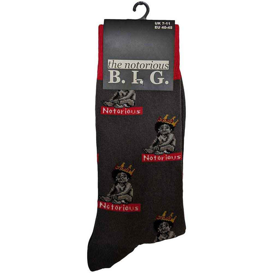 Biggie Smalls Unisex Ankle Socks: Notorious Baby (Charcoal Grey) (UK Size 7 - 11)