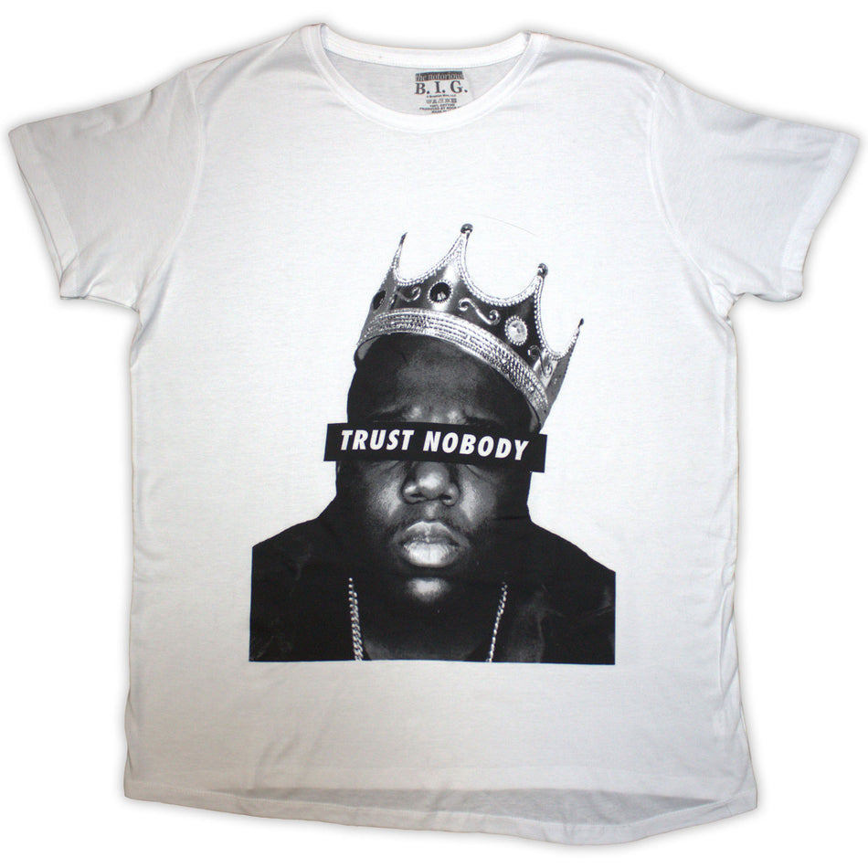 Biggie Smalls Ladies T-Shirt: Trust Nobody (White)