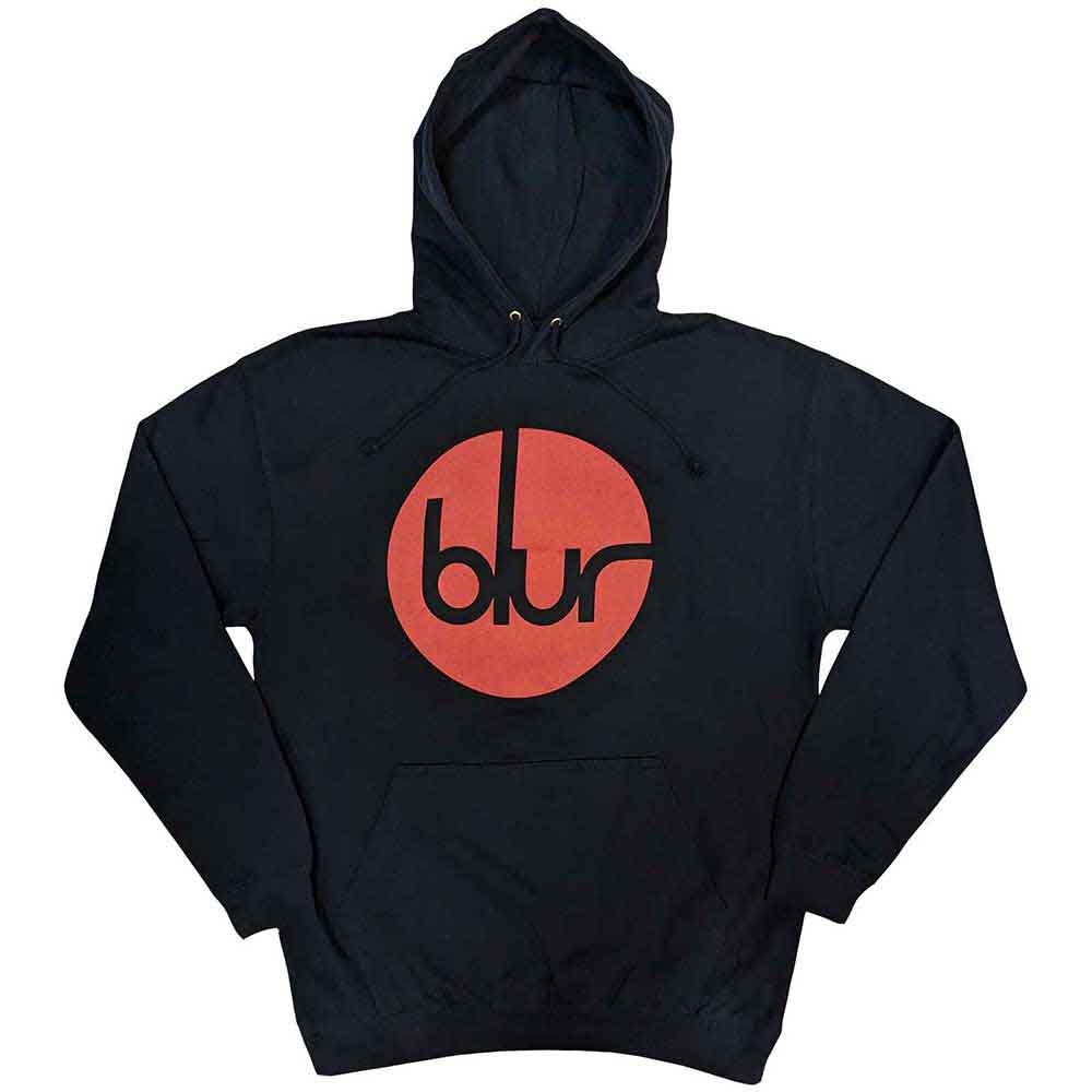 Blur Unisex Pullover Hoodie: Circle Logo (Navy Blue)