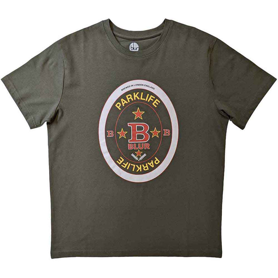 Blur Unisex T-Shirt: Parklife Beermat (Green)
