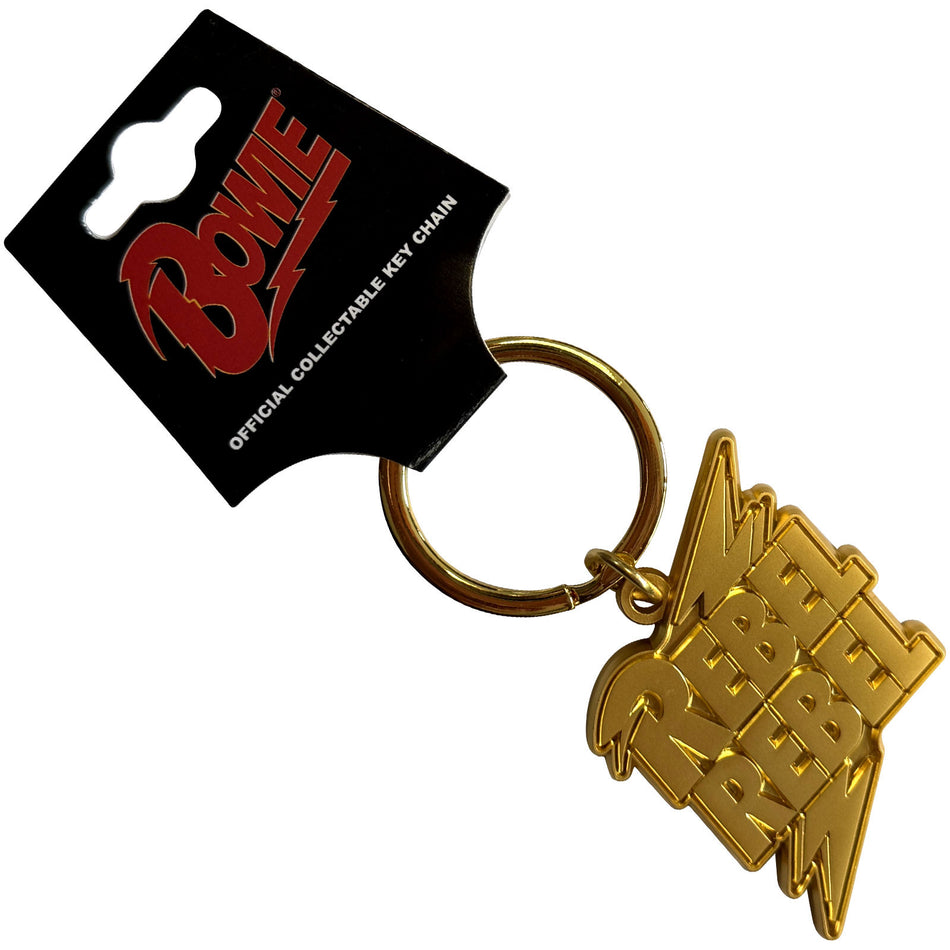 David Bowie Keychain: Rebel Rebel Gold