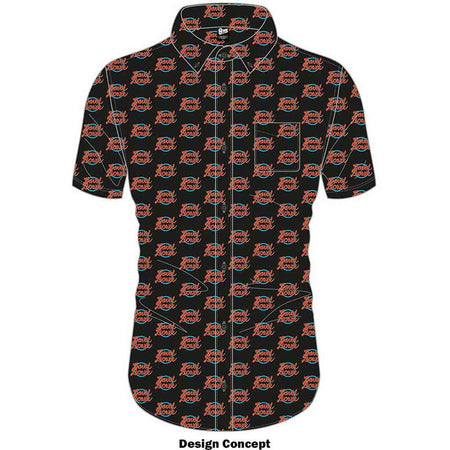 David Bowie Unisex Casual Shirt: World Tour Logo Pattern (Black) (All Over Print)