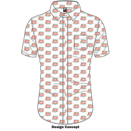 David Bowie Unisex Casual Shirt: World Tour Logo Pattern (White) (All Over Print)