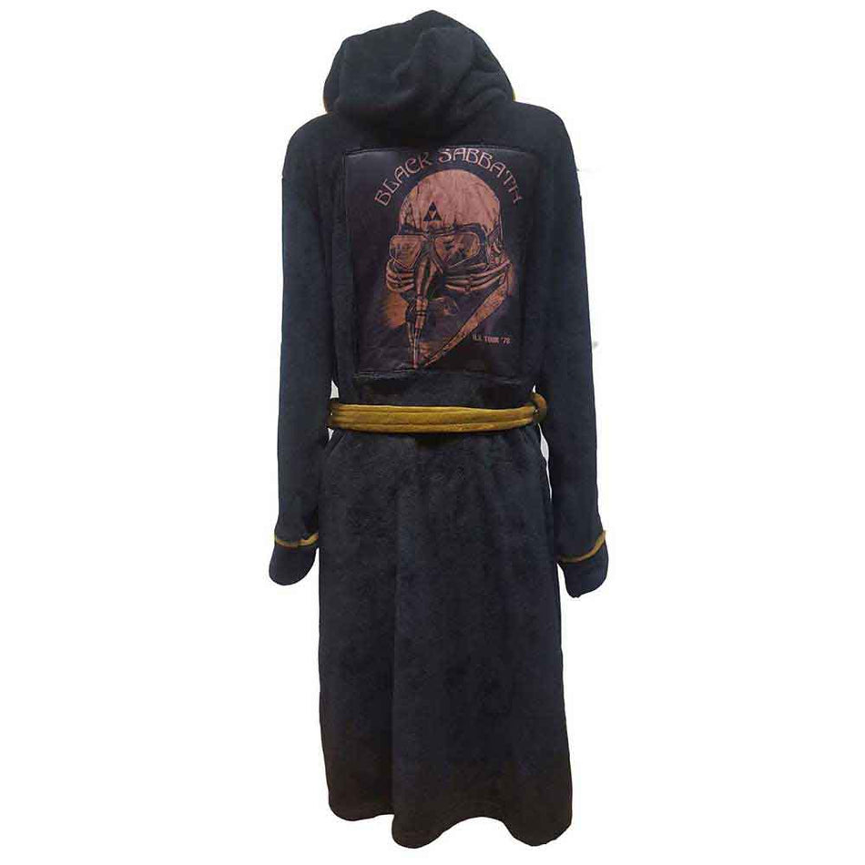 Black Sabbath Unisex Bathrobe: US Tour 78 Avengers (Black) (Back Print)