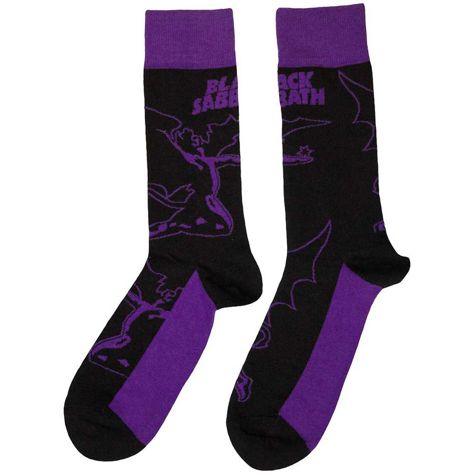 Black Sabbath Unisex Ankle Socks: Logo & Demon (Black) (UK Size 4 - 7)