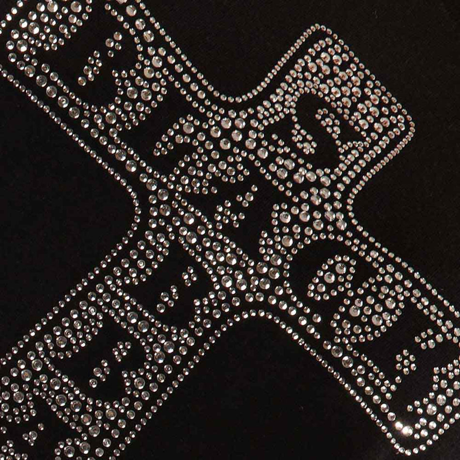 Black Sabbath Ladies T-Shirt: Cross (Black) (Embellished)