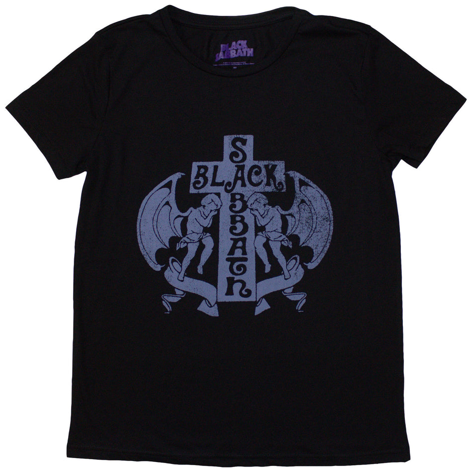 Black Sabbath Ladies T-Shirt: Angels (Black)