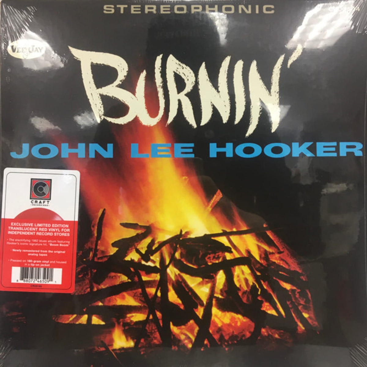 John Lee Hooker - Burnin' (60th Anniversary) [Translucent Red LP] - (Indie Exclusive, Limited Edition, Clear Vinyl, Red, 180 Gram Vinyl) - [Vinyl]