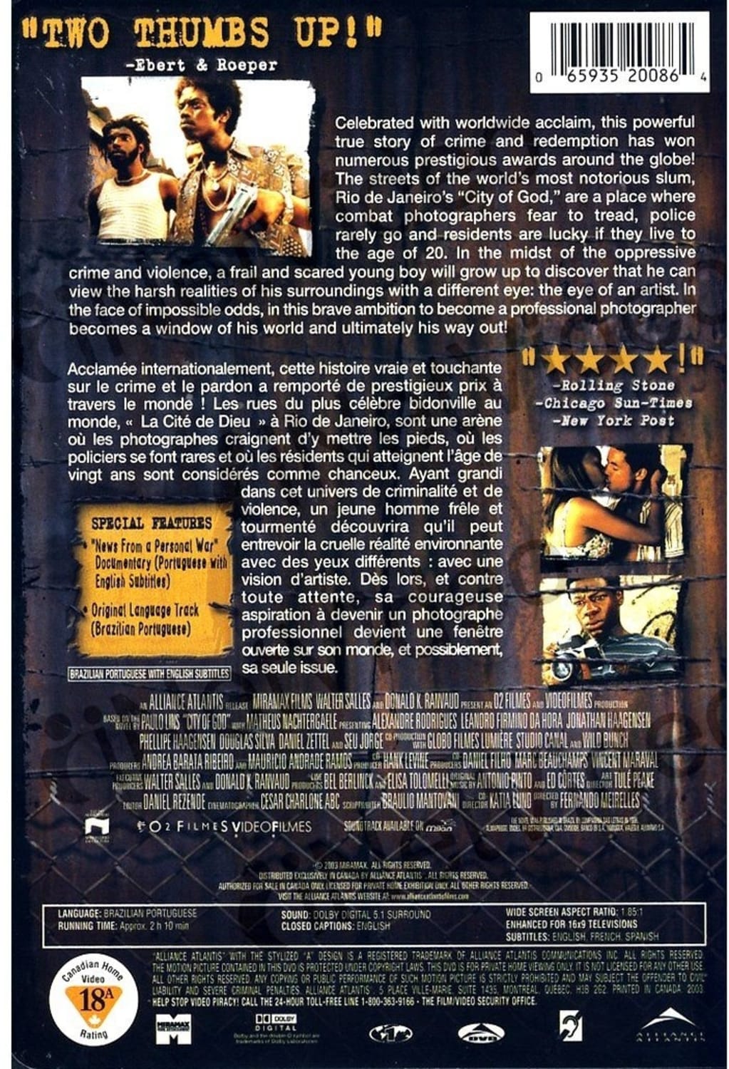 CITY OF GOD - [DVD]
