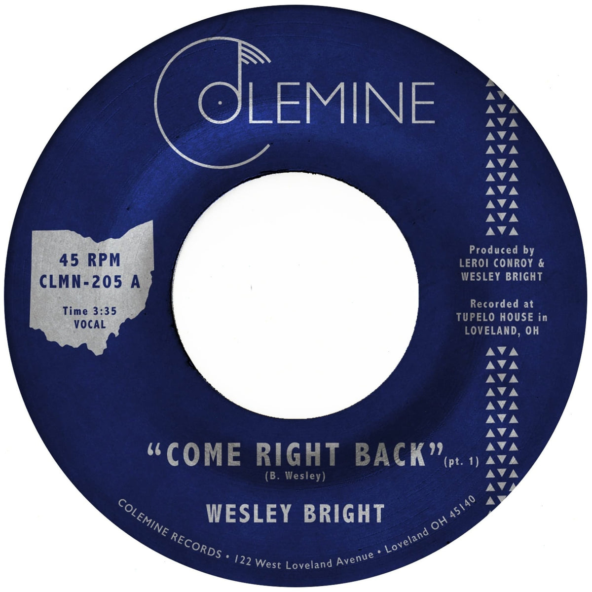 Wesley Bright - Come Right Back - [Vinyl]