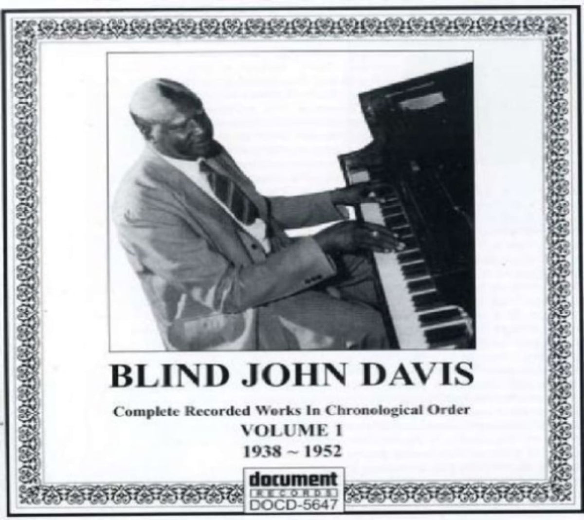 John Blind Davis - Complete Recorded Works Vol. 1 (1938-1952) - [CD]