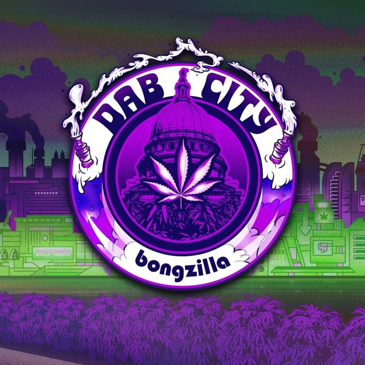 Bongzilla - Dab City - Limited White, Green & Purple Colored - [Vinyl]