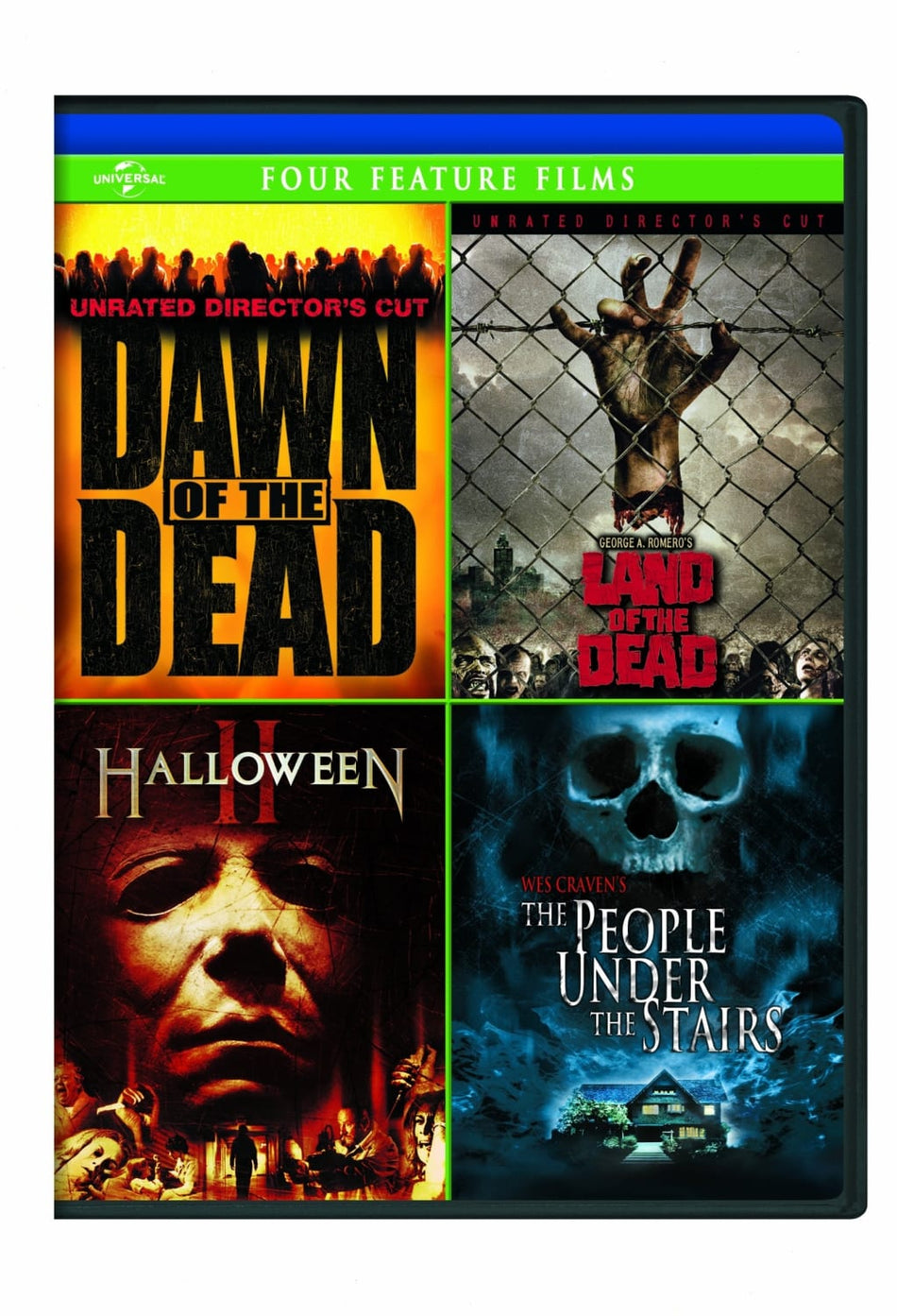 DAWN OF THE DEAD / GEORGE A. ROMERO'S LAND OF THE DEAD / HALLOWEEN II / THE PEOPLE UNDER THE STAIRS FOUR FEATURE FILMS - [DVD]