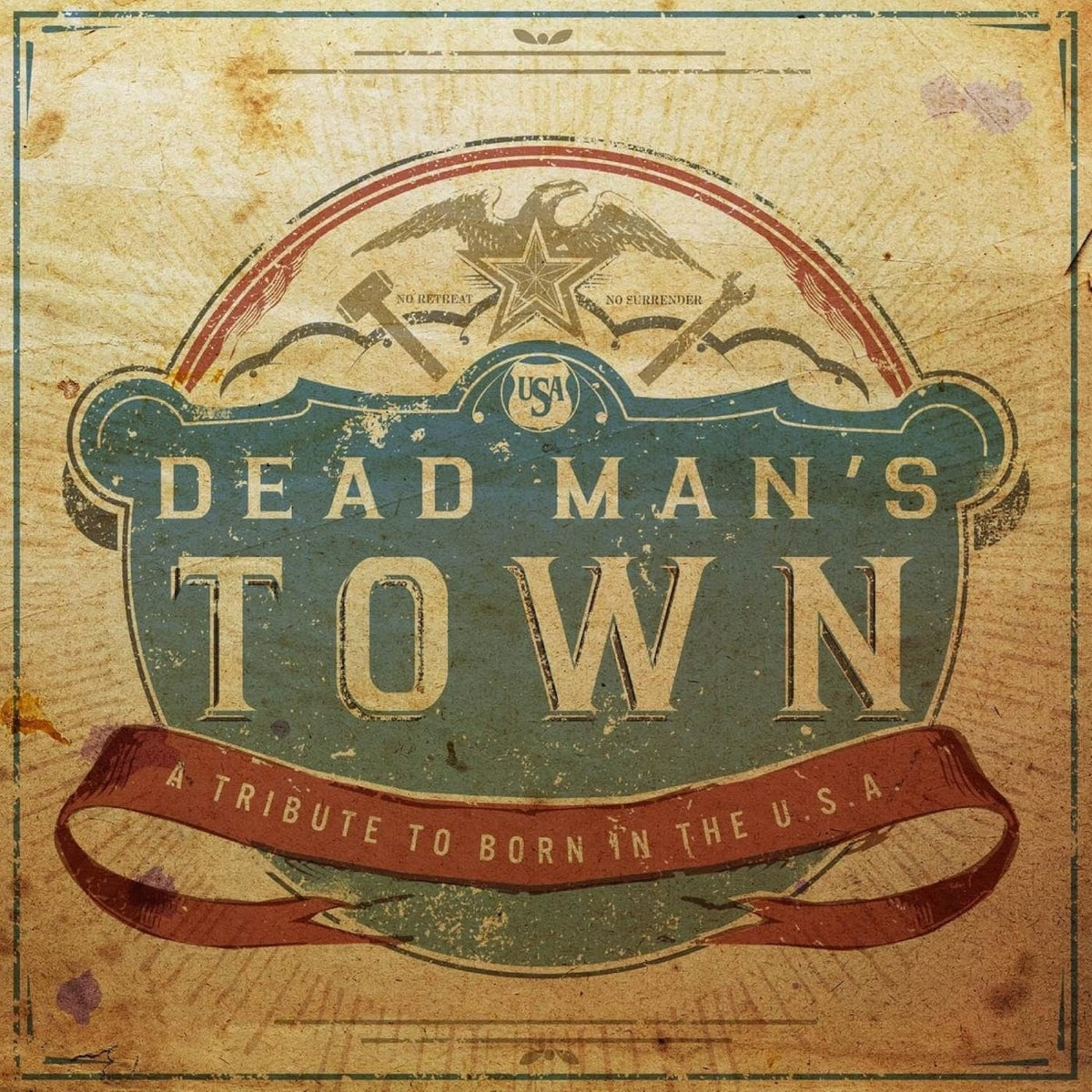 Various Artists - Dead Man's Town: A Tribute to Born in the U.S.A (Various Artists) - (Colored Vinyl, Red, White, Blue, Sticker) - [Vinyl]