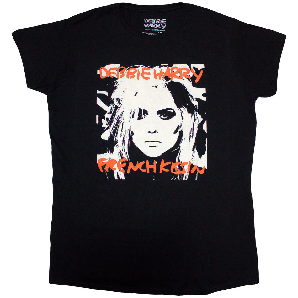 Debbie Harry Ladies T-Shirt: French Kissin' (Black)