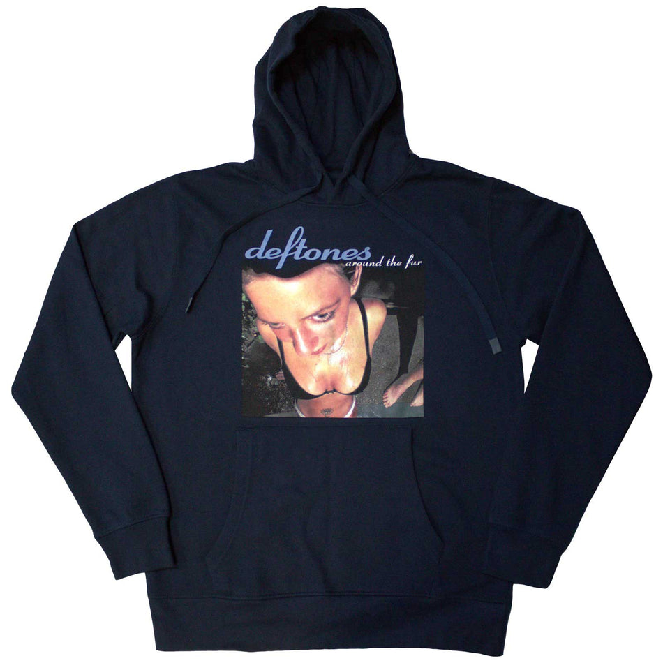 Deftones Unisex Pullover Hoodie: Around the Fur (Navy Blue)